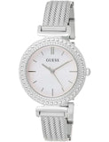 Guess Quartz Silver Dial Silver Mesh Bracelet Watch For Women - W1152L1