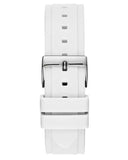 Guess Zena Analog White Dial White Rubber Strap Watch For Women - W1094L1