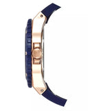 Guess Overdrive White Dial Blue Rubber Strap Watch for Women - W0149L5