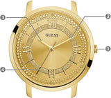 Guess Montauk Gold Dial Gold Steel Strap Watch for Women - W0933L2