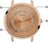 Guess Montauk Rose Gold Dial Rose Gold Steel Strap Watch For Women - W0933L3