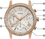 Guess Solar White Dial White Rubber Strap Watch For Women - W1135L1