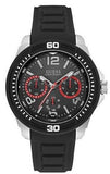 Guess Tread Black Dial Black Rubber Strap Watch for Men - W0967G1