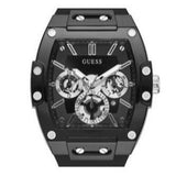 Guess Phoenix Multifunction Black Dial Black Rubber Strap Watch for Men - GW0203G3