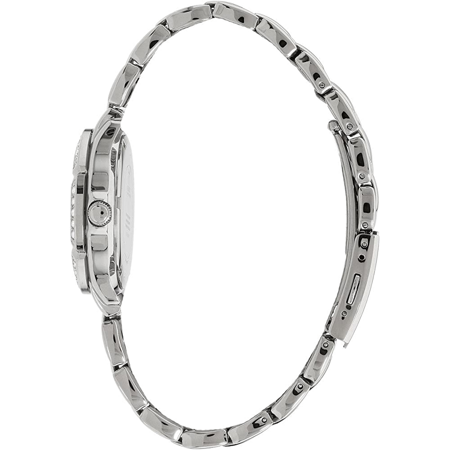 Guess Water Pro Diamonds Silver Dial Silver Steel Strap Watch For Women - G75511M