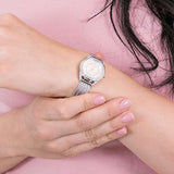 Guess Whisper Silver Dial Silver Mesh Bracelet Watch for Women - W1084L1