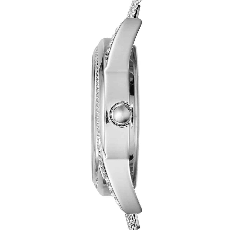 Guess Whisper Silver Dial Silver Mesh Bracelet Watch for Women - W1084L1