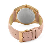 Guess Wonderlust Beige Dial Pink Leather Strap Watch for Women - W1065L1