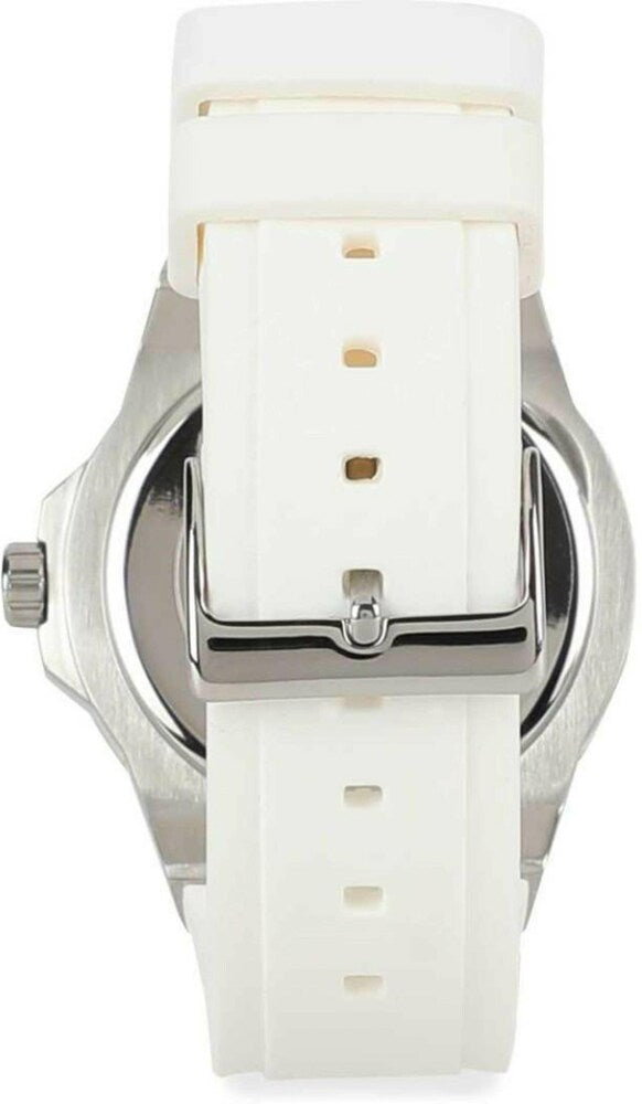 Guess Zena Analog White Dial White Rubber Strap Watch For Women - W1094L1