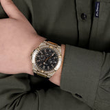 Guess Zeus Chronograph Diamonds Black Dial Black Silicone Strap Watch For Men - GW0208G2