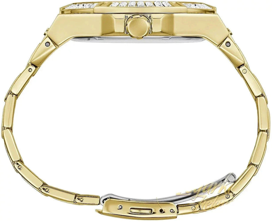 Guess Zeus Diamonds Gold Dial Gold Steel Strap Watch for Men - GW0209G2