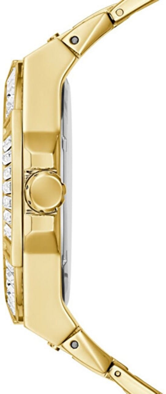Guess Zeus Diamonds Gold Dial Gold Steel Strap Watch for Men - GW0209G2