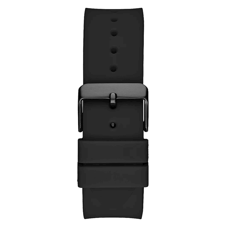 Guess Zeus Multifunction Crystals Black Dial Black Silicone Strap Watch For Men - GW0208G5