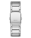 Guess Zeus Multifunction Diamonds Silver Dial Silver Steel Strap Watch for Men - GW0209G1