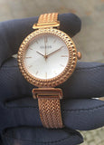 Guess Monroe Silver Dial Rose Gold Steel Strap Watch For Women - W1152L3