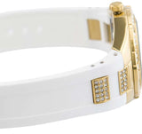 Guess Luna Diamonds White Dial White Rubber Strap Watch for Women - W0653L3