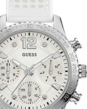 Guess Marina Quartz White Dial White Rubber Strap Watch For Women - W1025L1