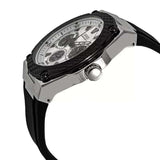 Guess Legacy White Dial Black Rubber Strap Watch For Men - W1049G3