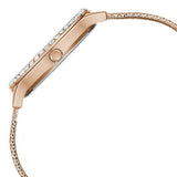 Guess Soiree Diamonds Rose Gold Dial Rose Gold Mesh Bracelet Watch for Women - GW0402L3