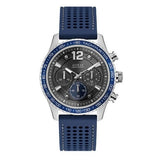 Guess Fleet Chronograph Black Dial Blue Rubber Strap Watch for Men - W0971G2