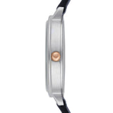 Emporio Armani Kappa White Mother of Pearl Dial Black Leather Strap Watch For Women - AR2509