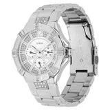 Guess Vista Diamonds Silver Dial Silver Steel Strap Watch for Women - W12080L1