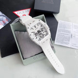 Guess Phoenix Multifunction White Dial White Rubber Strap Watch for Men - GW0203G2