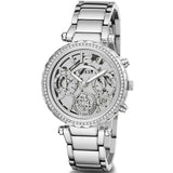 Guess Solstice Diamonds Silver Dial Silver Steel Strap Watch for Women - GW0403L1