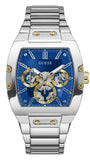 Guess Phoenix Multifunction Blue Dial Silver Steel Strap Watch For Men - GW0456G5