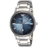 Emporio Armani Renato Blue Dial Silver Steel Strap Watch For Men - AR2472