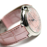 Cartier Ballon Bleu De Cartier Pink Dial Pink Leather Strap Watch for Women - WSBB0007