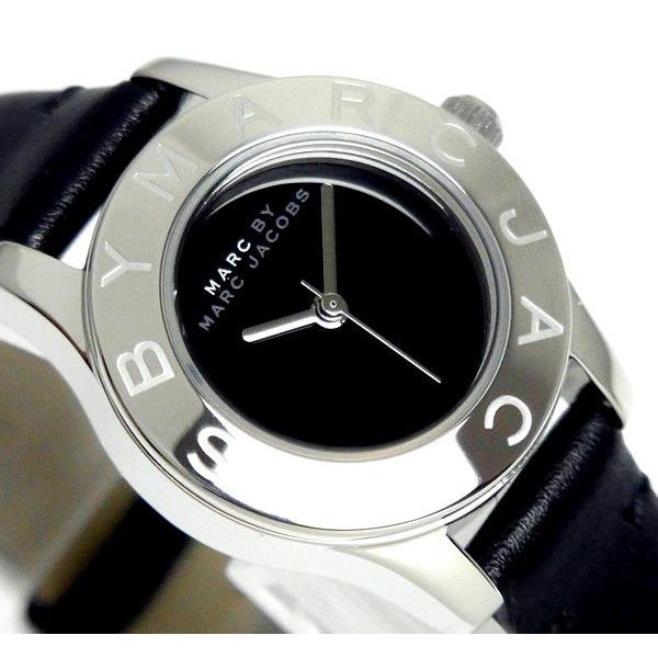 Marc Jacobs Blade Black Dial Black Leather Strap Watch for Women - MBM1211
