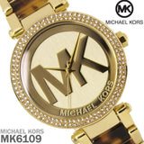 Michael Kors Parker Chronograph Gold Dial Two Tone Steel Strap Watch for Women - MK6109