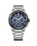 Hugo Boss Supernova Chronograph Blue Dial Silver Steel Strap Watch for Men - 1513360