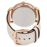 Coach Delancey White Dial White Leather Strap Watch for Women - 14502716