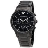 Emporio Armani Dress Chronograph Quartz Black Dial Black Stainless Steel Strap Watch For Men - AR2485