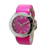 Marc Jacobs Amy Pop Pink Dial Pink Leather Strap Watch for Women - MBM1286