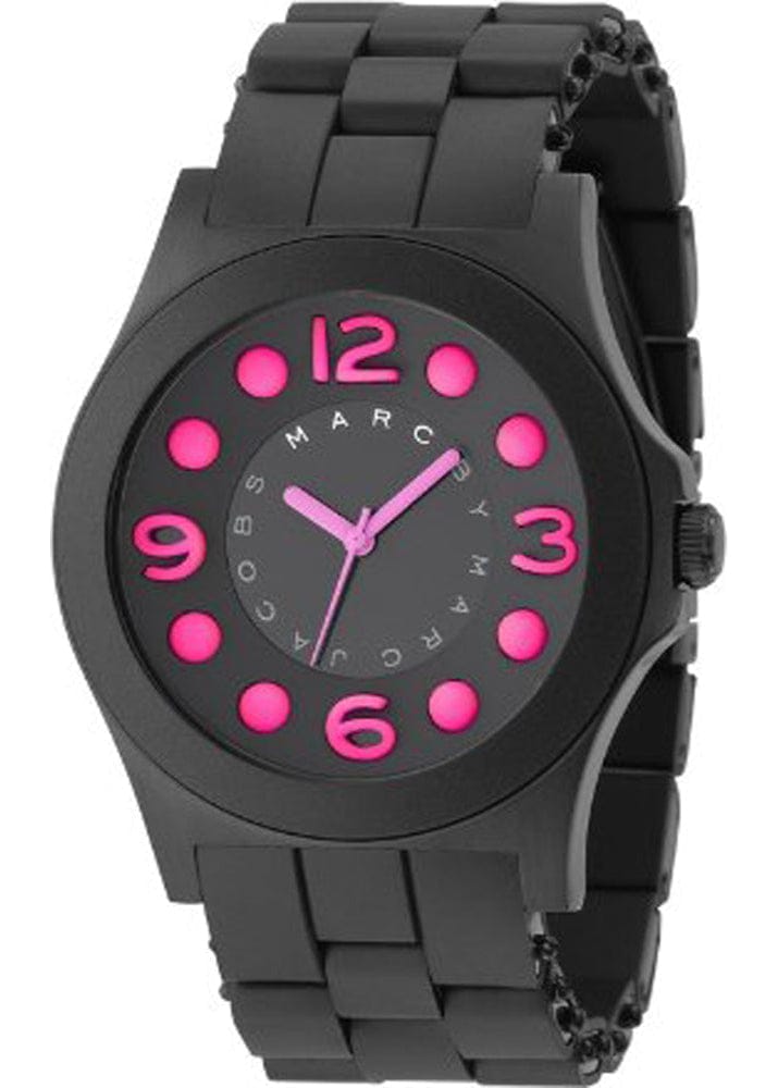 Marc Jacobs Pelly Black Dial Black Silicone Strap Watch for Women - MBM2517