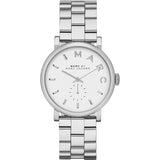 Marc Jacobs Baker White Dial Silver Steel Strap Watch for Women - MBM3246