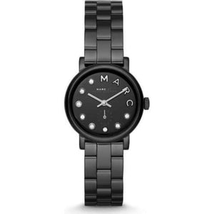 Marc Jacobs Marc Black Dial Black Steel Strap Watch for Women - MBM8673