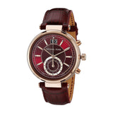 Michael Kors Sawyer Maroon Dial Maroon Leather Strap Watch for Women - MK2426