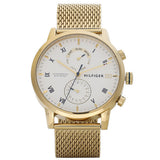 Tommy Hilfiger Kane White Dial Gold Mesh Bracelet Watch for Men - 1710403