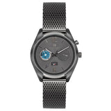 Tommy Hilfiger Deacon Multifunction Black Dial Black Mesh Bracelet Watch for Men - 1791546