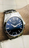 Tissot Gentleman Quartz Blue Dial Silver Steel Strap Watch For Men - T127.410.11.041.00