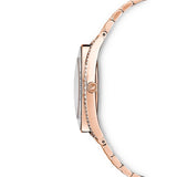 Swarovski Crystalline Aura Silver Dial Rose Gold Steel Strap Watch for Women - 5519459