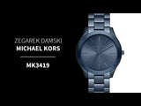 Michael Kors Runway Quartz Blue Dial Blue Steel Strap Watch For Women - MK3419