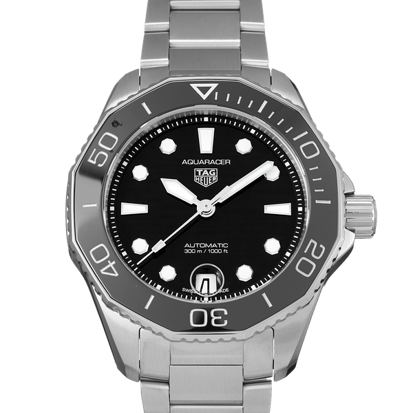 Tag Heuer Aquaracer Professional 300 Automatic Black Dial Silver Steel Strap Watch for Women - WBP231D.BA0626