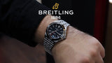 Breitling Chronomat GMT 40 Blue Dial Silver Steel Strap Watch for Men - A32398101C1A1