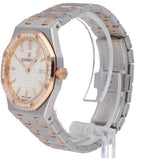 Audemars Piguet Royal Oak Quartz Diamonds White Dial Two Tone Steel Strap Watch for Women - 67651SR.ZZ.1261SR.01