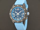 Breitling Endurance Pro Black Dial Light Blue Rubber Strap Watch for Men - X82310281B1S1